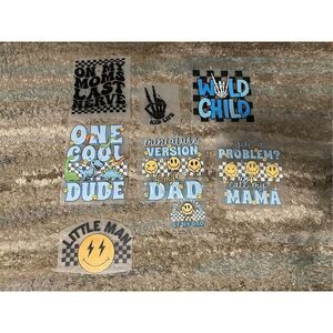 DTF Transfers Ready To Press Lot 7 6 Inches 1 3 Inches Wild Child Kid Life